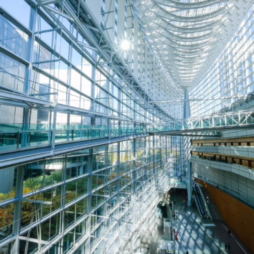 Tokyo International Forum lobby with windows
